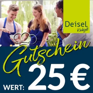 Der Deisel KochZeit-Gutschein im Wert von 25 Euro