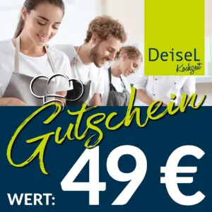Der Deisel KochZeit-Gutschein im Wert von 49 Euro