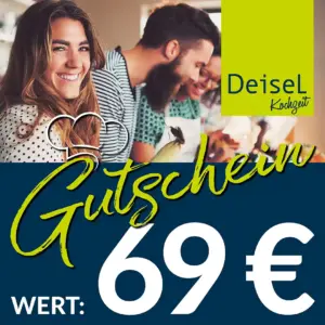 Der Deisel KochZeit-Gutschein im Wert von 69 Euro