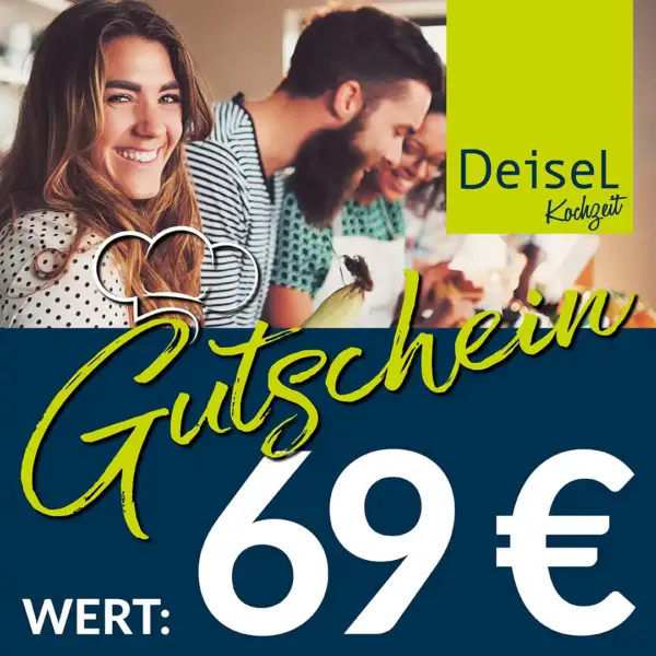 Der Deisel KochZeit-Gutschein im Wert von 69 Euro