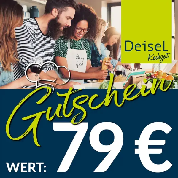 Der Deisel KochZeit-Gutschein im Wert von 79 Euro