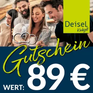 Der Deisel KochZeit-Gutschein im Wert von 89 Euro